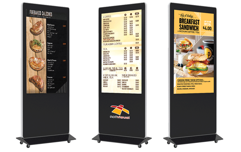 Standing Digital Signage for Restaurants
