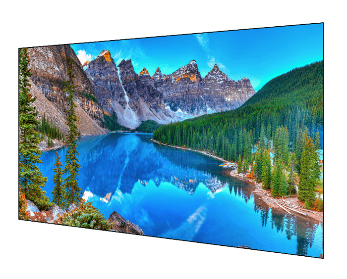 large seamless led video wall showing a beautiful scenery