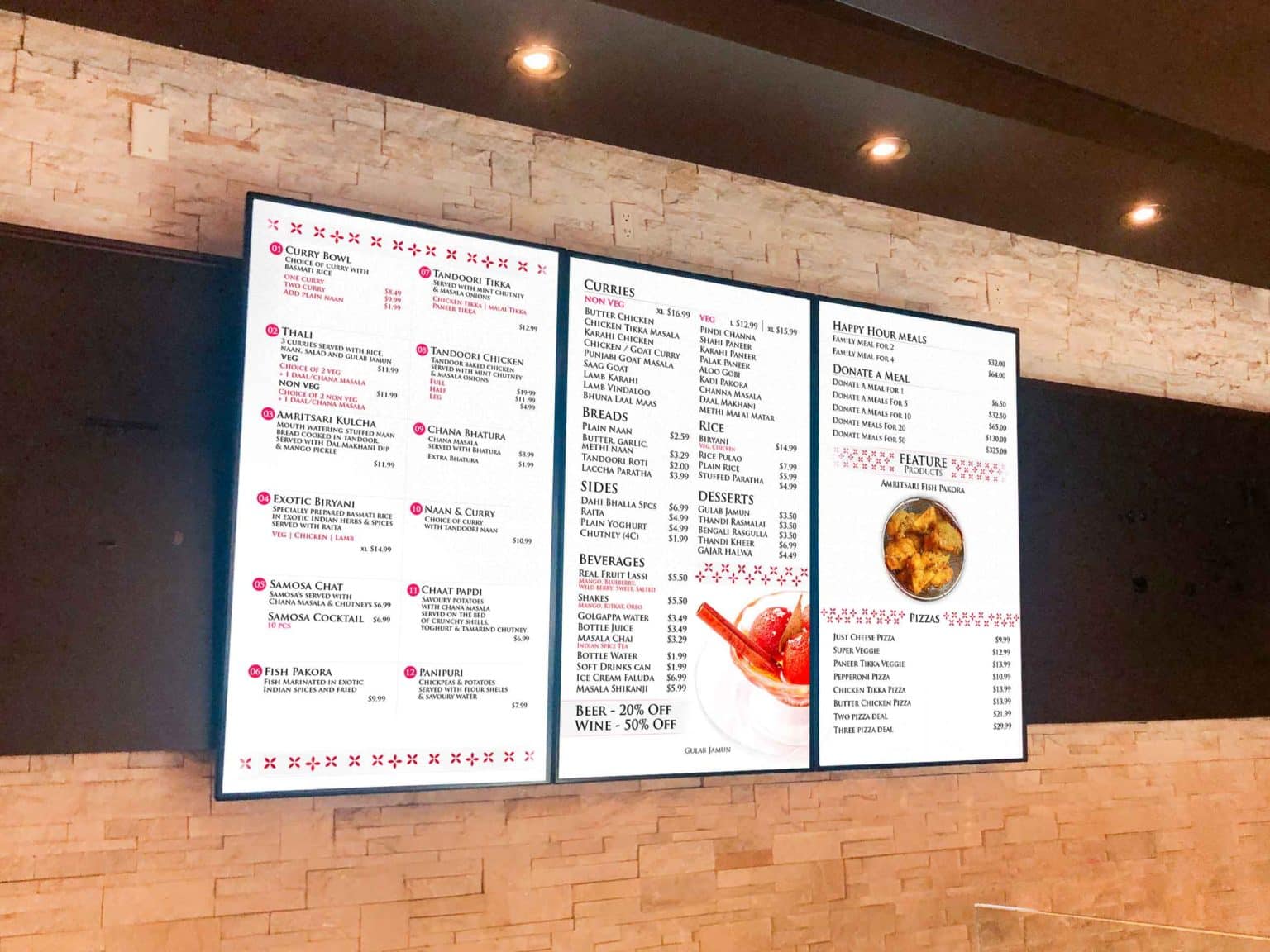 Our Restaurant Work - Netvisual Digital Signage